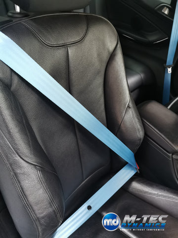 BMW 2-SERIES F22 COUPE LIGHT BLUE FRONT SEAT BELT SET