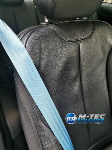 BMW 4-SERIES F32 / F82 M4 COUPE LIGHT BLUE FRONT SEAT BELT SET