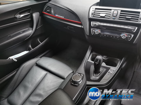 BMW F20 F21 F22 F23 CUSTOM INTERIOR TRIM SET - WRAPPING SERVICE - 4D CARBON / ALCANTARA / RED ACCENT