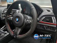 WRAPPING SERVICE - BMW F20 F21 F22 F23 CUSTOM INTERIOR TRIM SET - 4D CARBON / ALCANTARA / RED ACCENT
