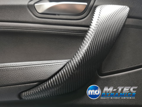 BMW F20 F21 F22 F23 CUSTOM INTERIOR TRIM SET - WRAPPING SERVICE - 4D CARBON / ALCANTARA / RED ACCENT