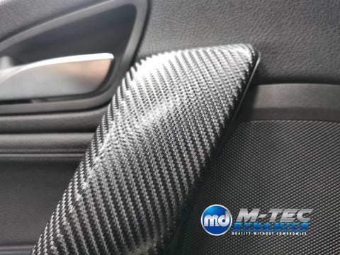 BMW F20 F21 F22 F23 CUSTOM INTERIOR TRIM SET - WRAPPING SERVICE - 4D CARBON / ALCANTARA / RED ACCENT