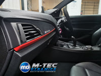 WRAPPING SERVICE - BMW F20 F21 F22 F23 CUSTOM INTERIOR TRIM SET - 4D CARBON / ALCANTARA / RED ACCENT