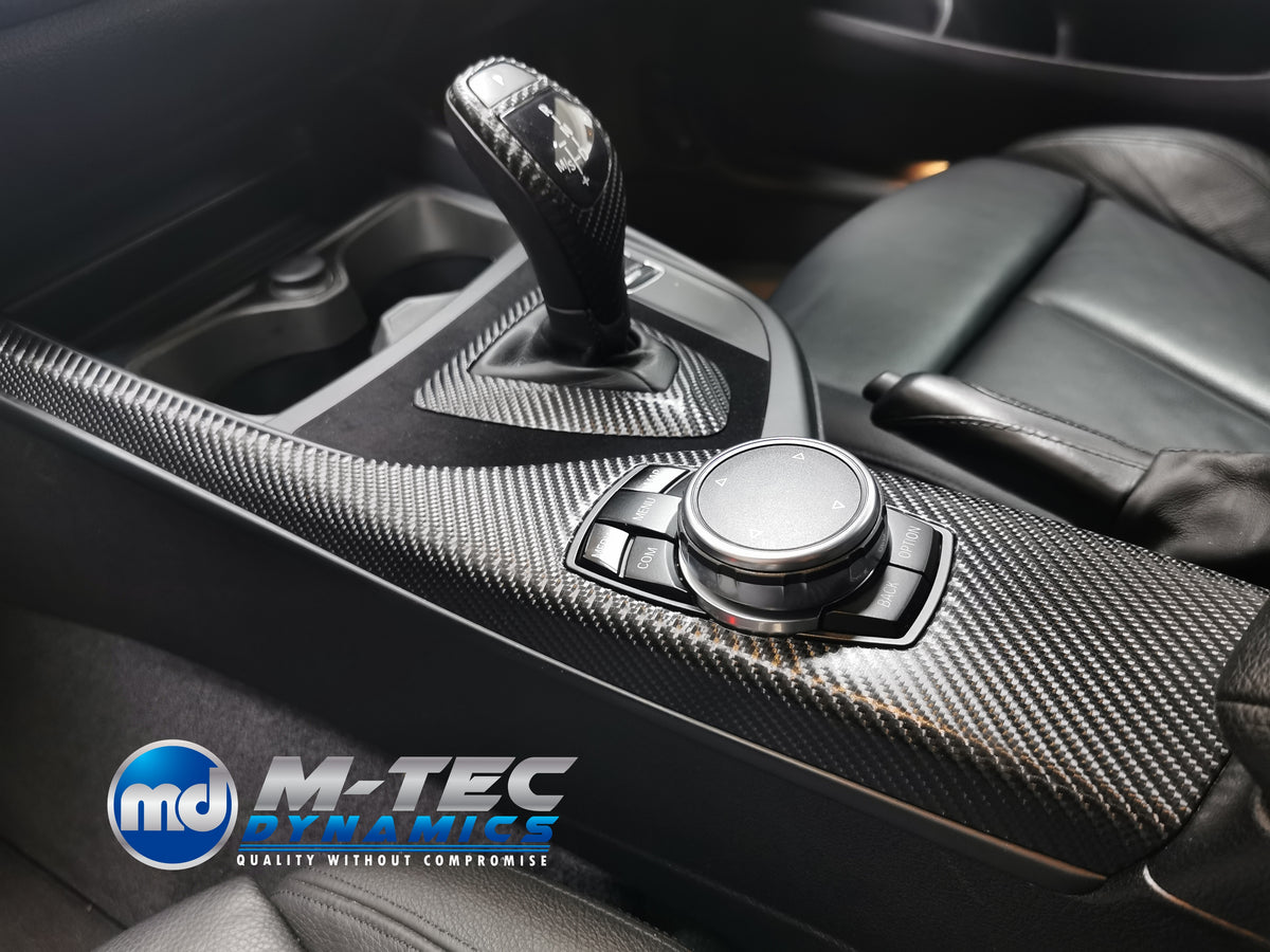WRAPPING SERVICE - BMW F20 F21 F22 F23 CUSTOM INTERIOR TRIM SET - 4D CARBON / ALCANTARA / RED ACCENT