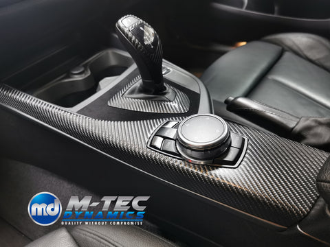 BMW F20 F21 F22 F23 CUSTOM INTERIOR TRIM SET - WRAPPING SERVICE - 4D CARBON / ALCANTARA / RED ACCENT