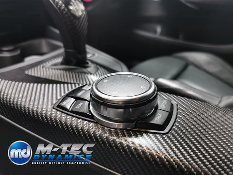 BMW F20 F21 F22 F23 CUSTOM INTERIOR TRIM SET - WRAPPING SERVICE - 4D CARBON / ALCANTARA / RED ACCENT