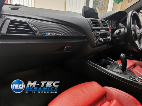 BMW F20 INTERIOR TRIM SET - 4D CARBON / GLOSS BLACK ACCENT