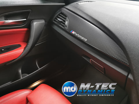 BMW F21 F22 INTERIOR TRIM SET - 4D CARBON / GLOSS BLACK ACCENT