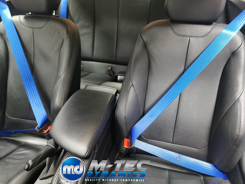 BMW 2-SERIES F22 COUPE BLUE FRONT & REAR SEAT BELT SET