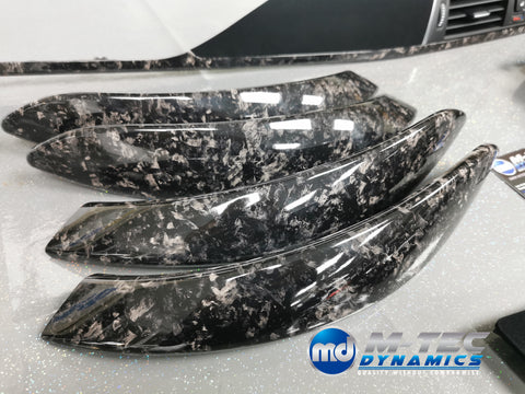 WRAPPING SERVICE - BMW F3X F8X CUSTOM INTERIOR TRIM SET - ALCANTARA / BLACK / FORGED CARBON