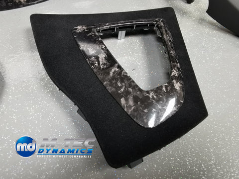 WRAPPING SERVICE - BMW F3X F8X CUSTOM INTERIOR TRIM SET - ALCANTARA / BLACK / FORGED CARBON