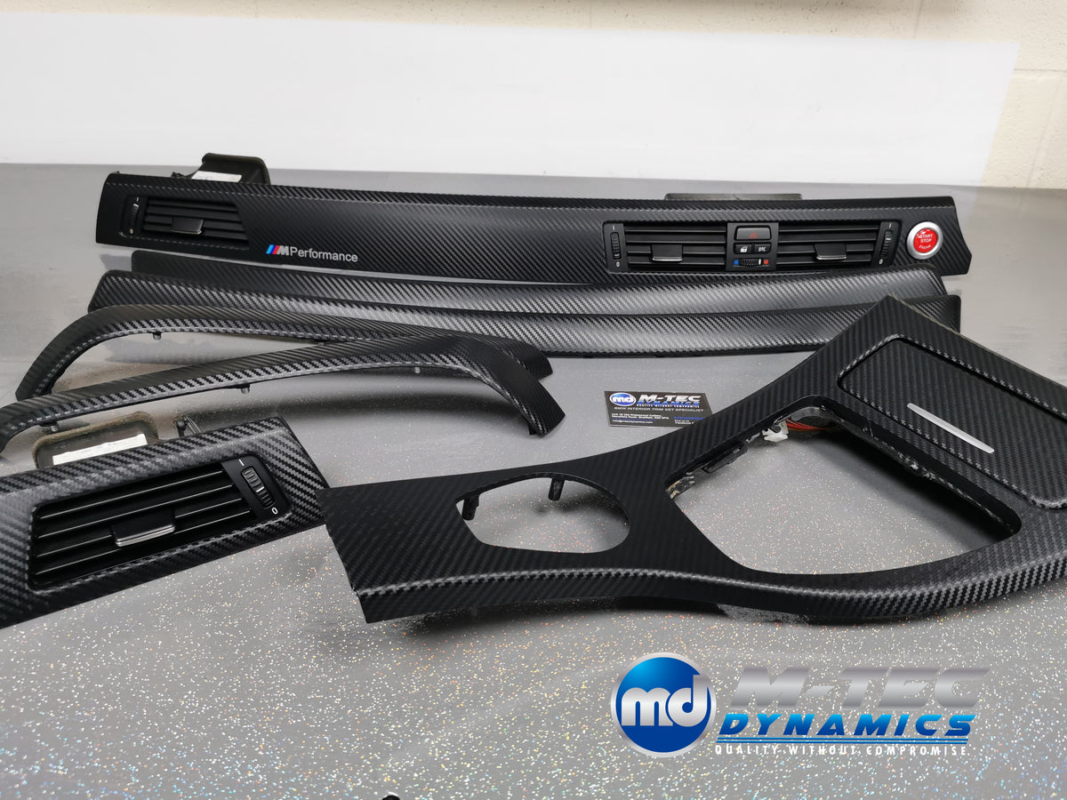 BMW E90 E91  INTERIOR TRIM SET - BLACK 3D CARBON - CCC I-DRIVE