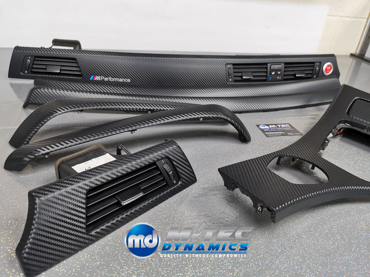 BMW E90 E91  INTERIOR TRIM SET - BLACK 3D CARBON - CCC I-DRIVE