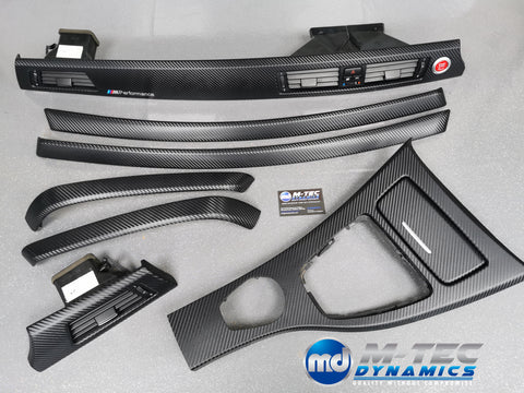 BMW E90 E91 CCC I-DRIVE 3D BLACK CARBON INTERIOR TRIM SET