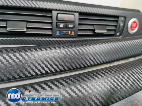 BMW E90 E91 CCC I-DRIVE 3D BLACK CARBON INTERIOR TRIM SET