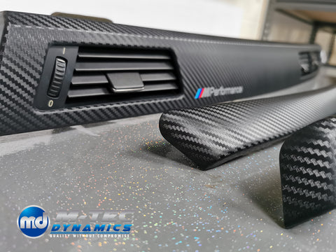 BMW E90 E91 CCC I-DRIVE 3D BLACK CARBON INTERIOR TRIM SET