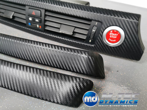 BMW E90 E91 CCC I-DRIVE 3D BLACK CARBON INTERIOR TRIM SET