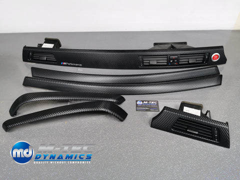 BMW E90 M3 SALOON 3D BLACK CARBON INTERIOR TRIM SET