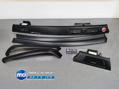 BMW E90 M3 SALOON 3D BLACK CARBON INTERIOR TRIM SET