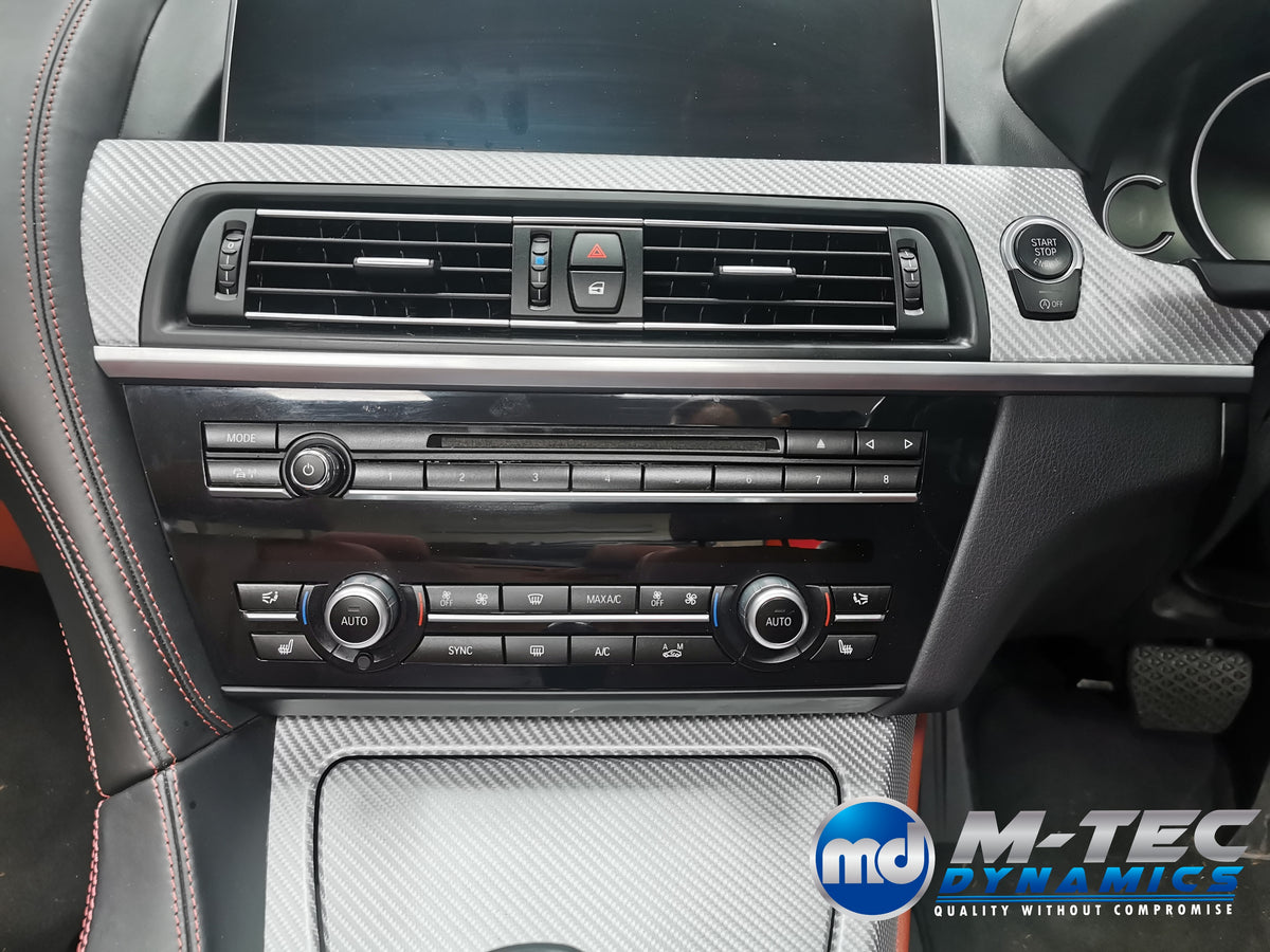 WRAPPING SERVICE - BMW 6-SERIES F12 F13 INTERIOR TRIM SET - SILVER 4D CARBON