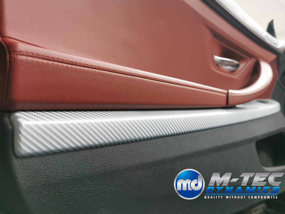 WRAPPING SERVICE - BMW 6-SERIES F12 F13 INTERIOR TRIM SET - SILVER 4D CARBON