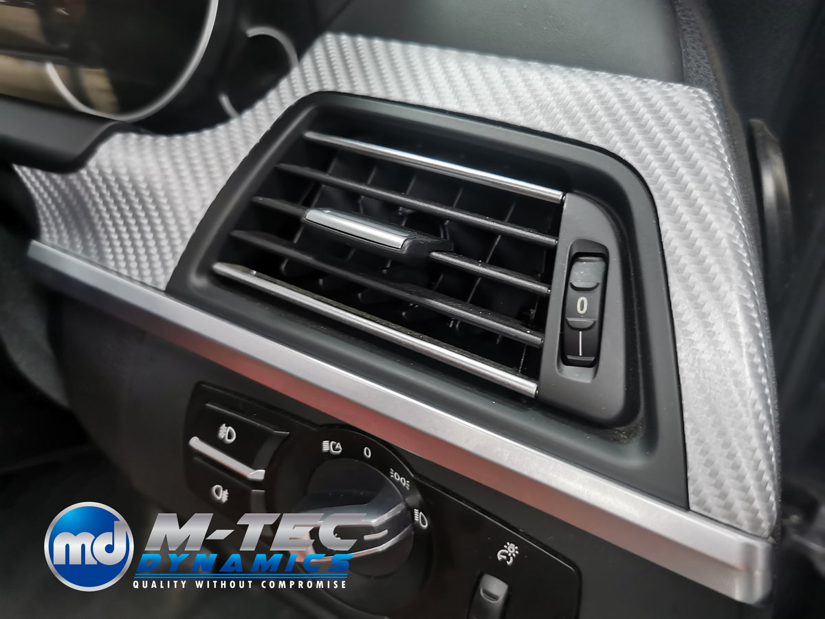 WRAPPING SERVICE - BMW 6-SERIES F12 F13 INTERIOR TRIM SET - SILVER 4D CARBON