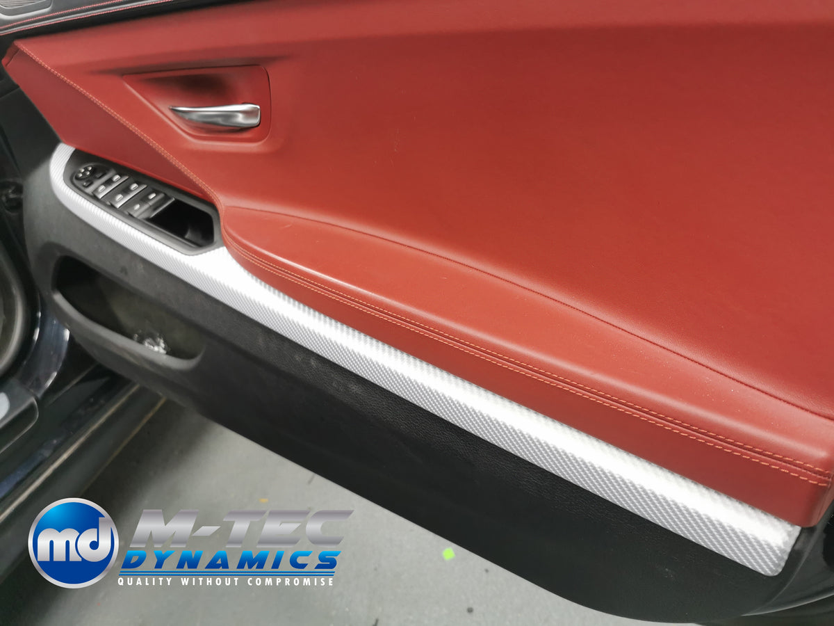 WRAPPING SERVICE - BMW 6-SERIES F12 F13 INTERIOR TRIM SET - SILVER 4D CARBON