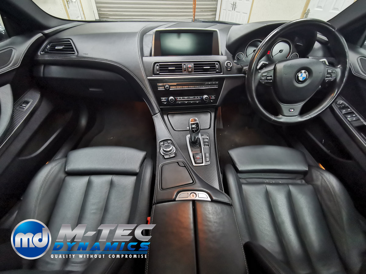 WRAPPING SERVICE - BMW 6-SERIES F06 GRAN COUPE INTERIOR TRIM SET - 4D CARBON