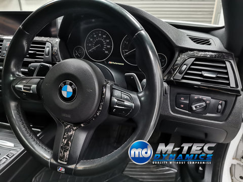 WRAPPING SERVICE - BMW F3X INTERIOR TRIM SET 3M FORGED CARBON / GLOSS BLACK ACCENT (CUSTOM) F30 F31 F32 F33 F36