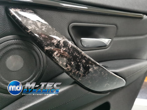 WRAPPING SERVICE - BMW F3X INTERIOR TRIM SET 3M FORGED CARBON / GLOSS BLACK ACCENT (CUSTOM) F30 F31 F32 F33 F36