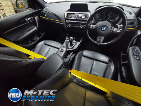 BMW F20 F21 F22 CUSTOM INTERIOR TRIM SET & SEAT BELT PACKAGE (YELLOW)