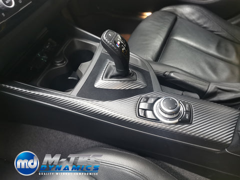 BMW F20 F21 F22 F23 CUSTOM INTERIOR TRIM SET - WRAPPING SERVICE - 3D CARBON / ALCANTARA / YELLOW ACCENT