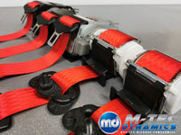 BMW 3-SERIES E90 SALOON (M3) RED FRONT & REAR SEAT BELT SET
