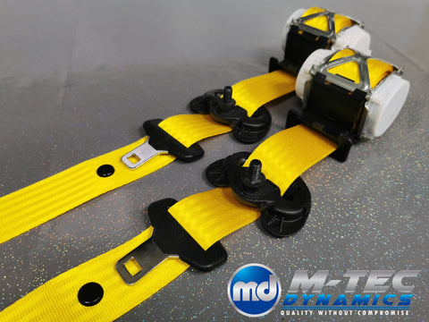 BMW 2-SERIES F22 COUPE YELLOW FRONT SEAT BELT SET