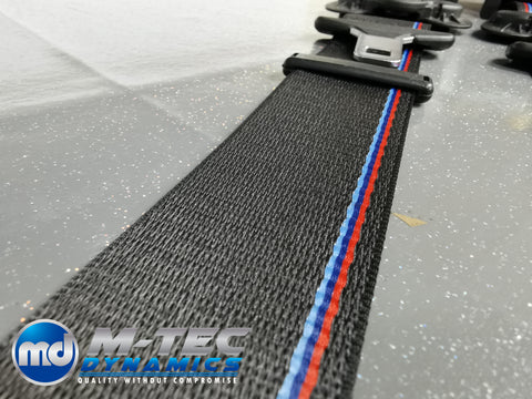 BMW E89 Z4 CUSTOM GTS COMPETITION STYLE TRI-COLOUR FRONT SEAT BELT SET