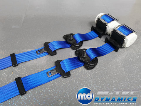 BMW 1-SERIES E87 5DR HATCH BLUE FRONT SEAT BELT SET