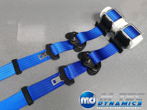 BMW 3-SERIES E90 SALOON (M3) BLUE FRONT & REAR SEAT BELT SET