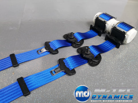 BMW 2-SERIES F22 COUPE BLUE FRONT & REAR SEAT BELT SET