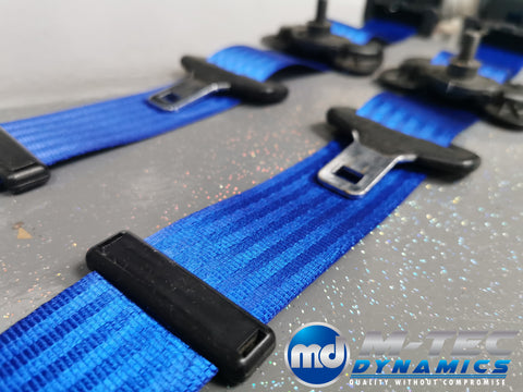 BMW 3-SERIES E90 SALOON (M3) BLUE FRONT & REAR SEAT BELT SET