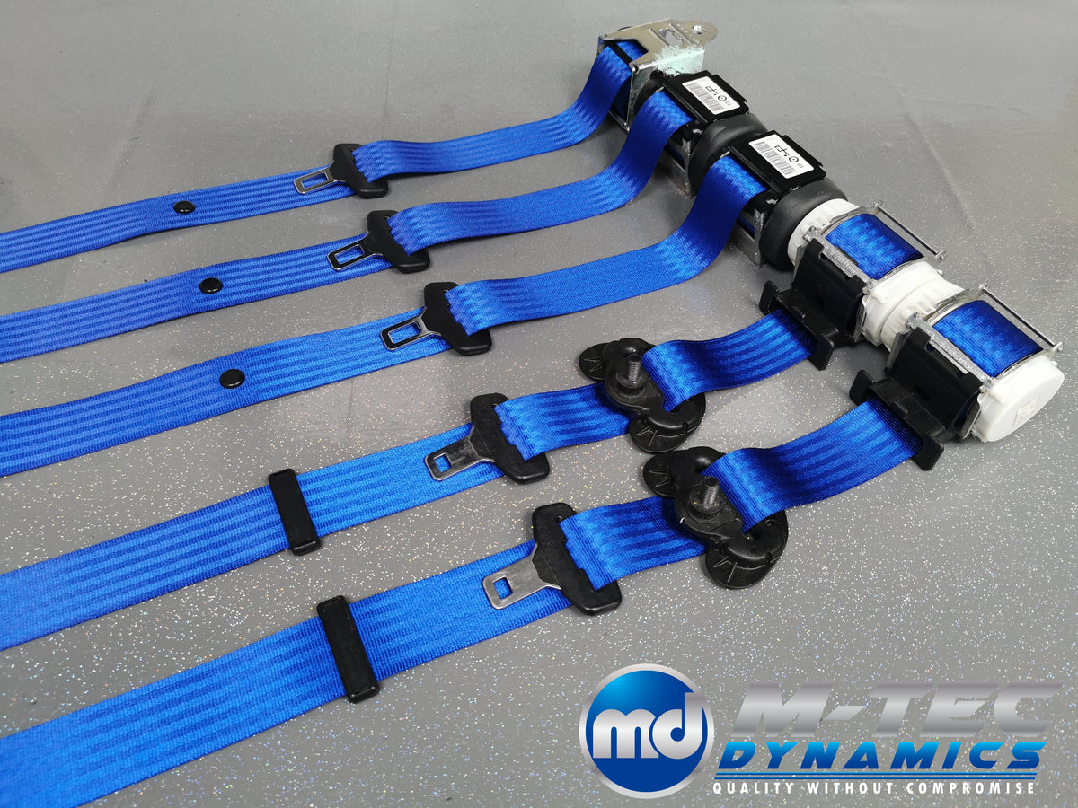 BMW 3-SERIES E90 SALOON (M3) BLUE FRONT & REAR SEAT BELT SET