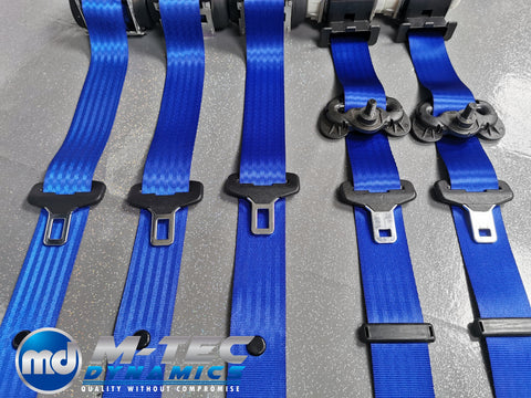 BMW 3-SERIES F30 / F80 M3 BLUE FRONT & REAR SEAT BELT SET