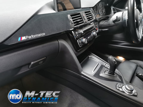 WRAPPING SERVICE - BMW F3X F8X CUSTOM INTERIOR TRIM SET - ALCANTARA / GLOSS BLACK / 4D CARBON