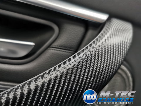 WRAPPING SERVICE - BMW F3X INTERIOR TRIM SET - 4D CARBON / SILVER ACCENT - F30 F31 F34 F32 F36