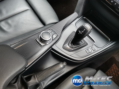 WRAPPING SERVICE - BMW F3X INTERIOR TRIM SET - 4D CARBON / SILVER ACCENT - F30 F31 F34 F32 F36