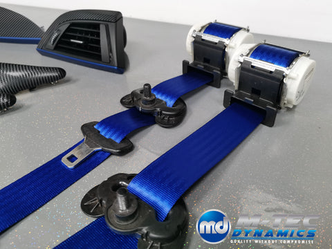 BMW F20 F21 F22 CUSTOM INTERIOR TRIM SET & SEAT BELT PACKAGE (BLUE) #2