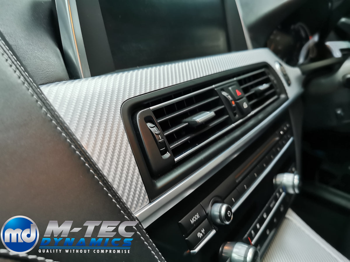 WRAPPING SERVICE - BMW 6-SERIES F06 INTERIOR TRIM SET - SILVER 4D CARBON