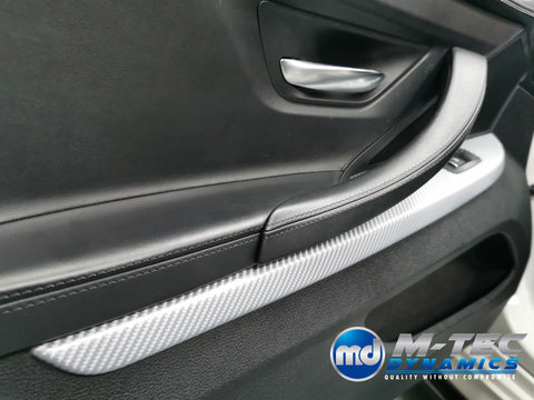 BMW 6-SERIES F06 INTERIOR TRIM SET WRAPPING SERVICE - SILVER 4D CARBON