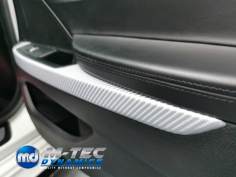 BMW 6-SERIES F06 INTERIOR TRIM SET WRAPPING SERVICE - SILVER 4D CARBON