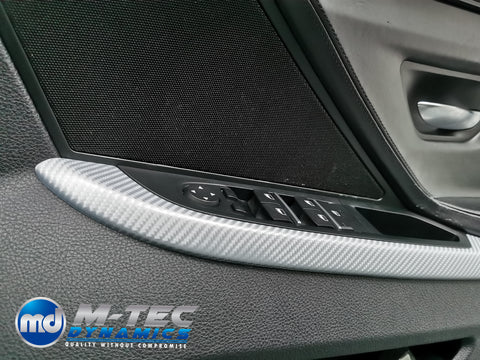 BMW 6-SERIES F06 INTERIOR TRIM SET WRAPPING SERVICE - SILVER 4D CARBON
