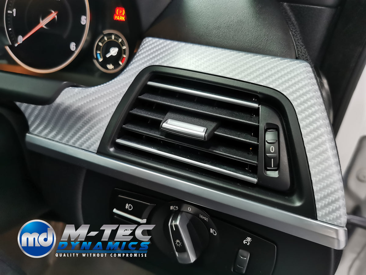 WRAPPING SERVICE - BMW 6-SERIES F06 INTERIOR TRIM SET - SILVER 4D CARBON